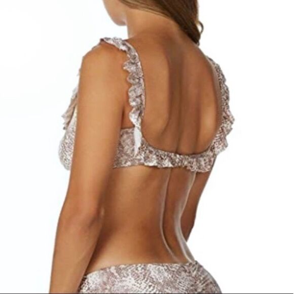 NWT Radio Fiji Ruffled Snake Print Midori Bottom & Top in Driftwood size Medium - Picture 4 of 12